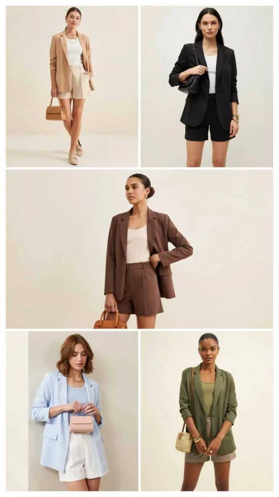 Blazer with Tailored Shorts