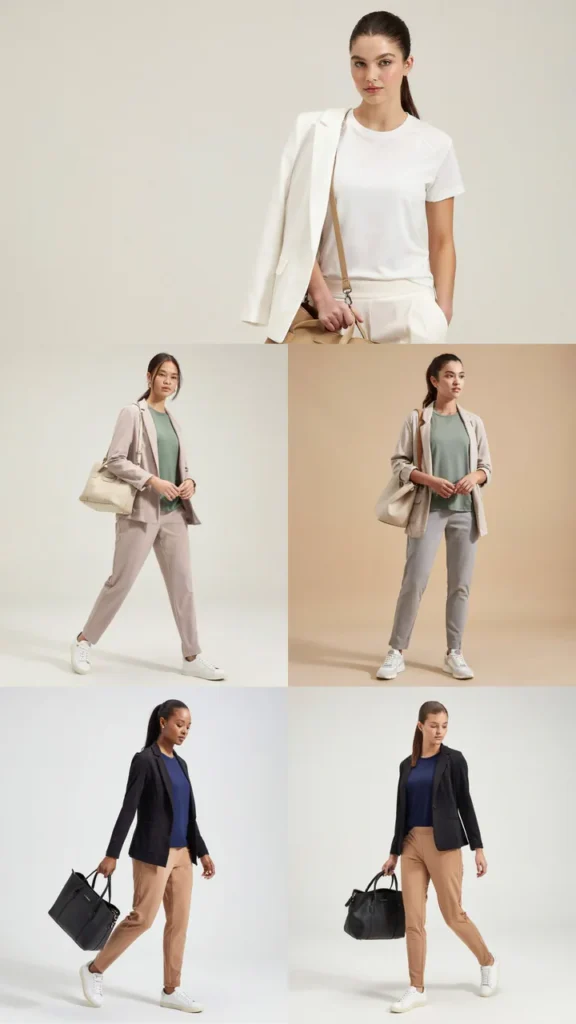 Jersey Top with Tailored Pants