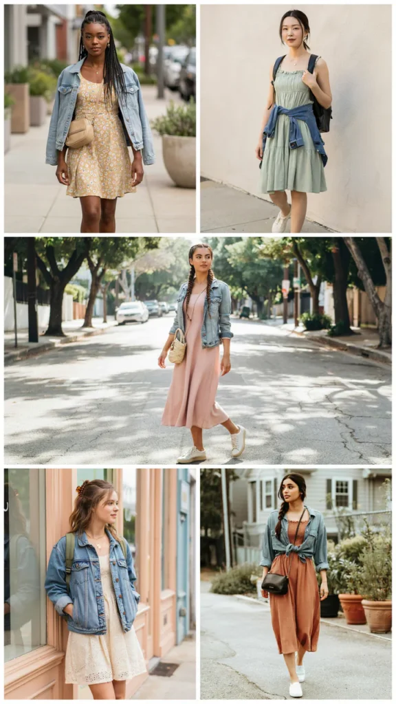 Casual Sundress with Sneakers