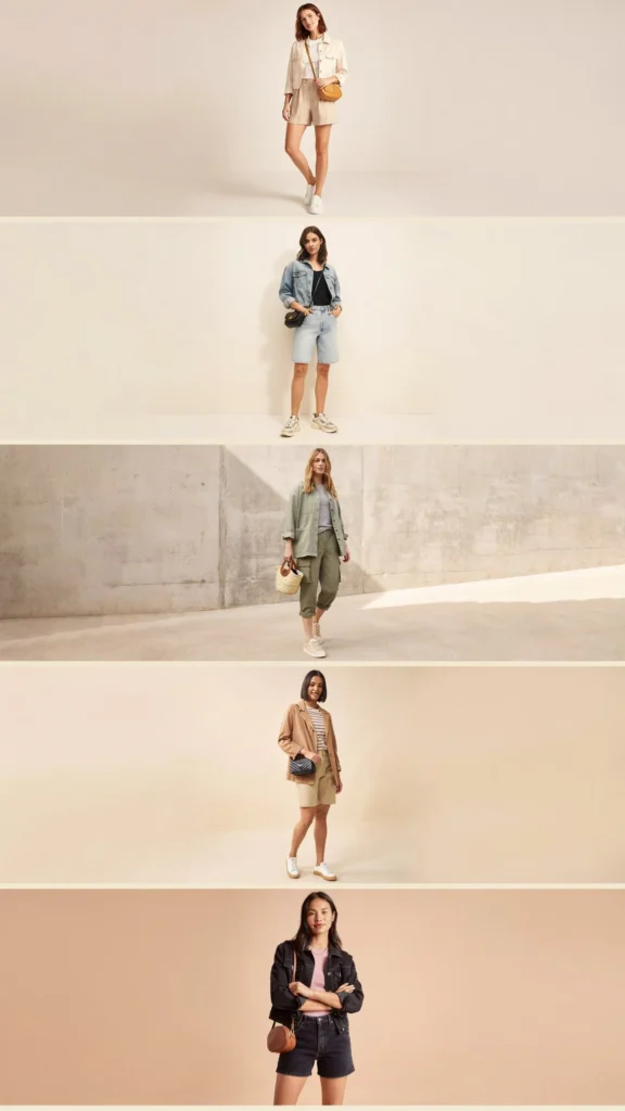 Light Jacket with T-Shirt and Shorts