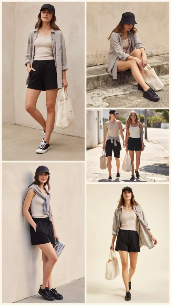 Neutral Soft Grunge Outfit with Beige and Black