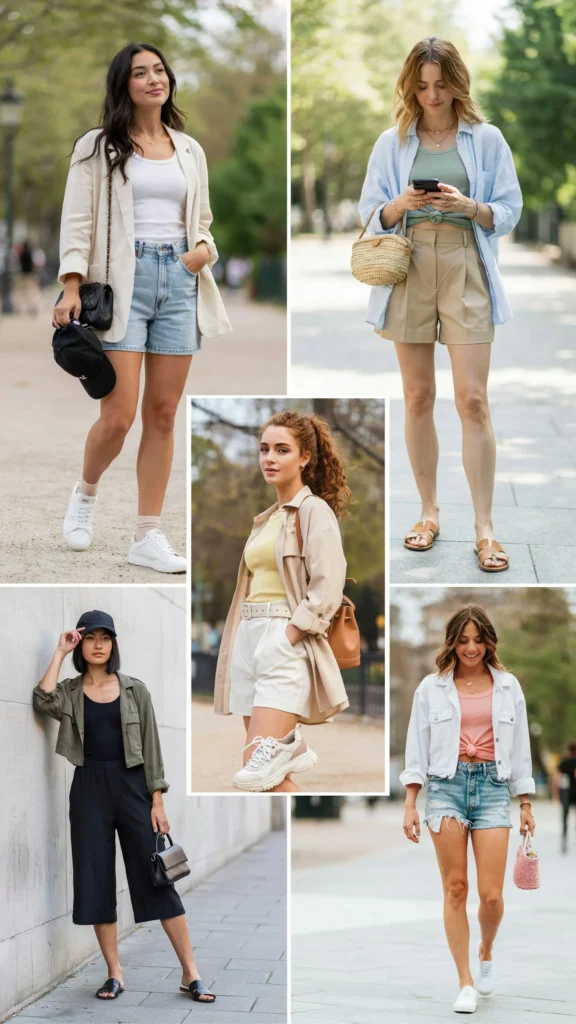 Light Jacket with Tank Top and Shorts