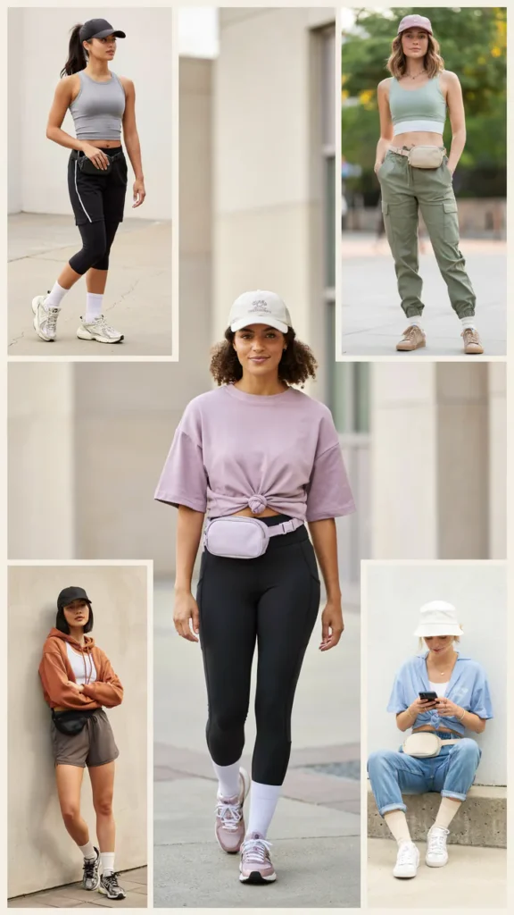Sporty Crop Tee with Jogger Shorts