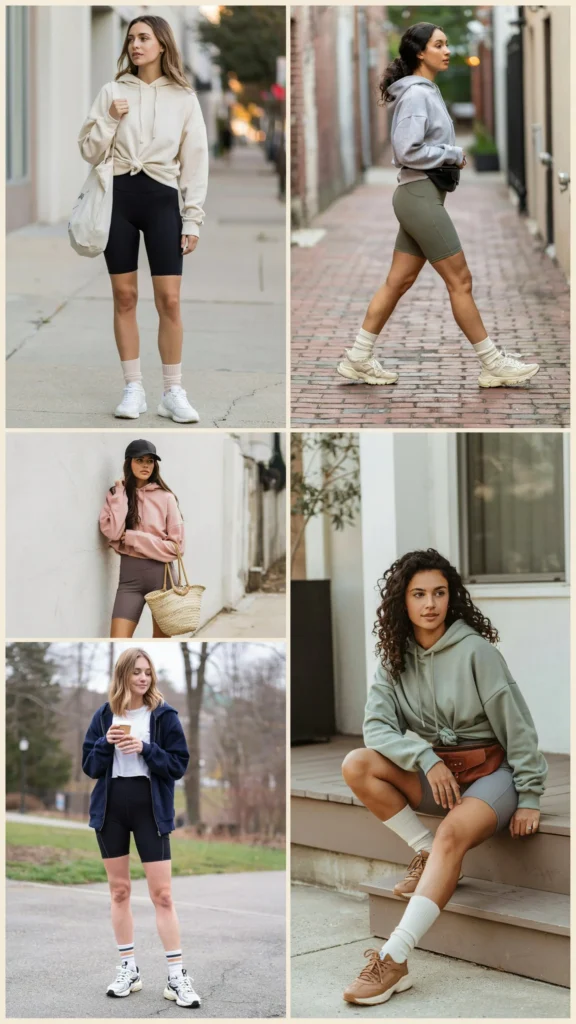 Hoodie with Biker Shorts