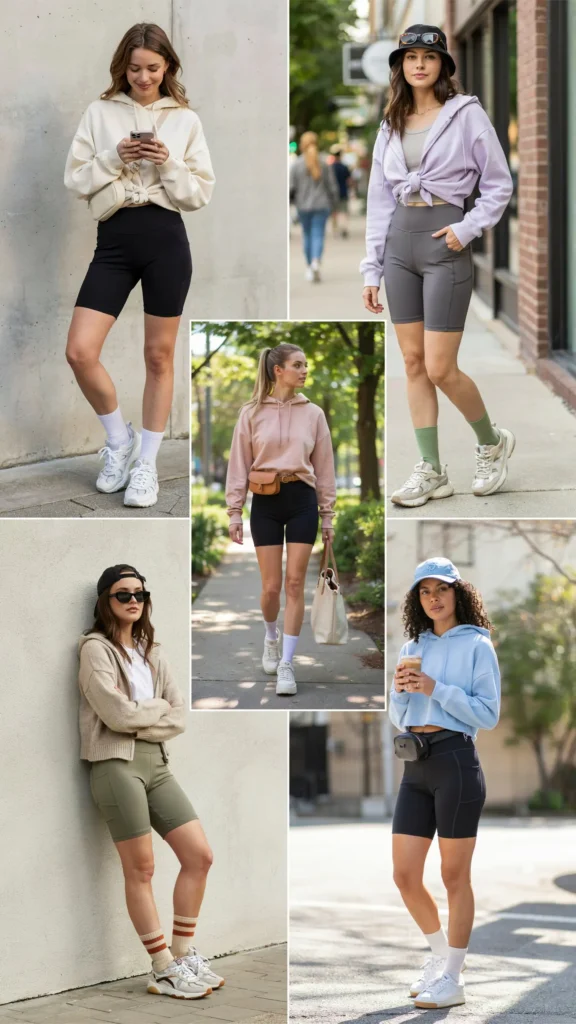 Hoodie with Biker Shorts