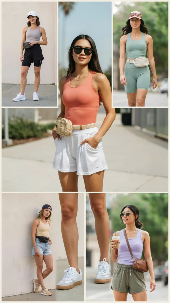 Sporty Tank with Running Shorts