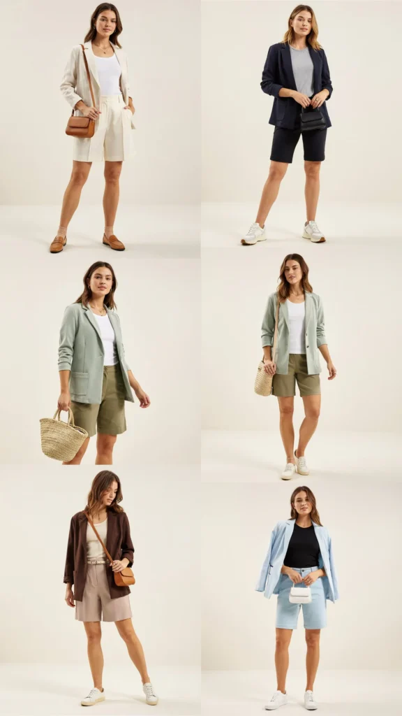 Blazer with Tailored Shorts