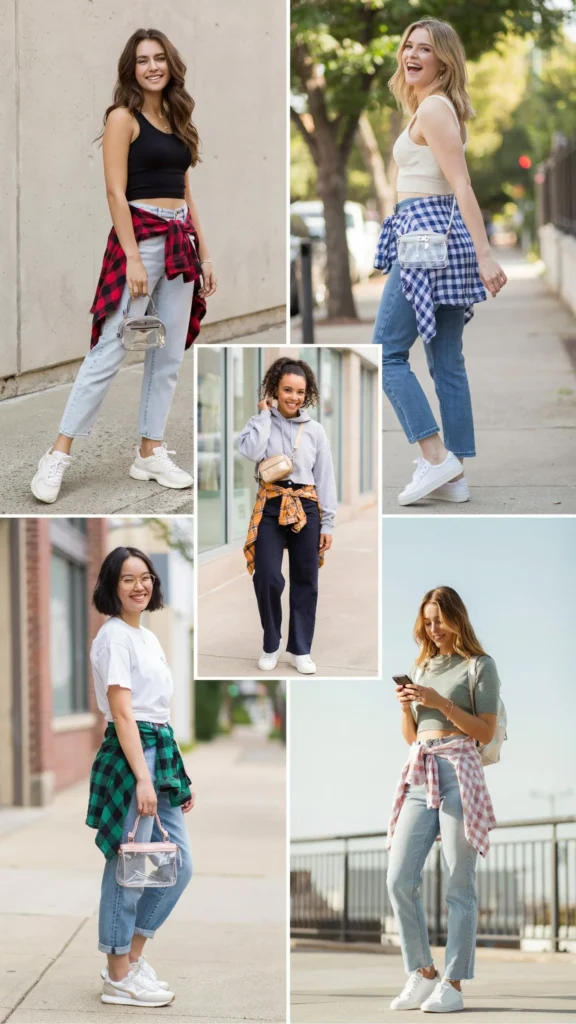9. Crop Top with High-Waisted Jeans
