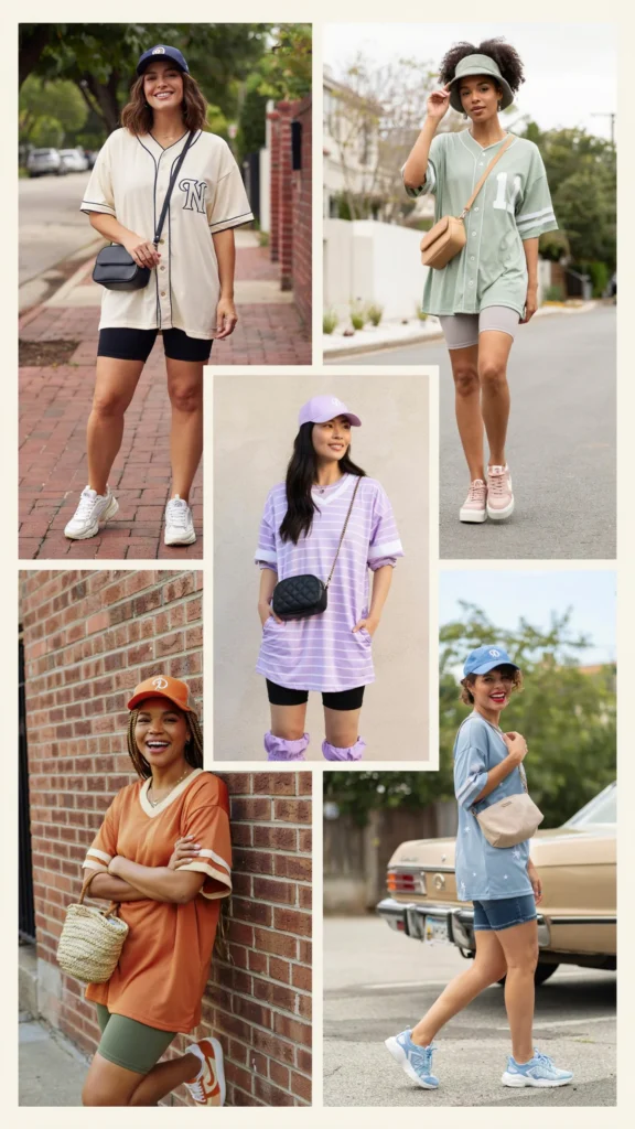 15. Baseball Cap with Sundress and Sneakers