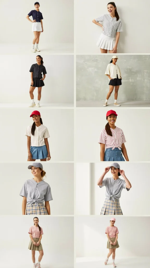 7. Team Jersey with Pleated Skirt
