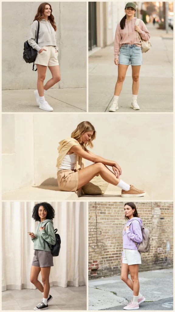 Hoodie with Soft Cotton Shorts