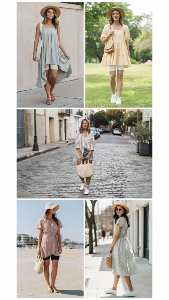 Off-Shoulder Top with High-Waist Shorts