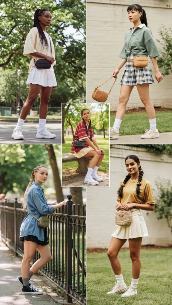 Pleated Tennis Skirt with a Jersey