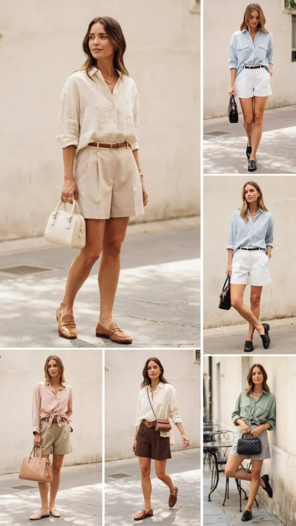 Oversized Shirt with Tailored Shorts