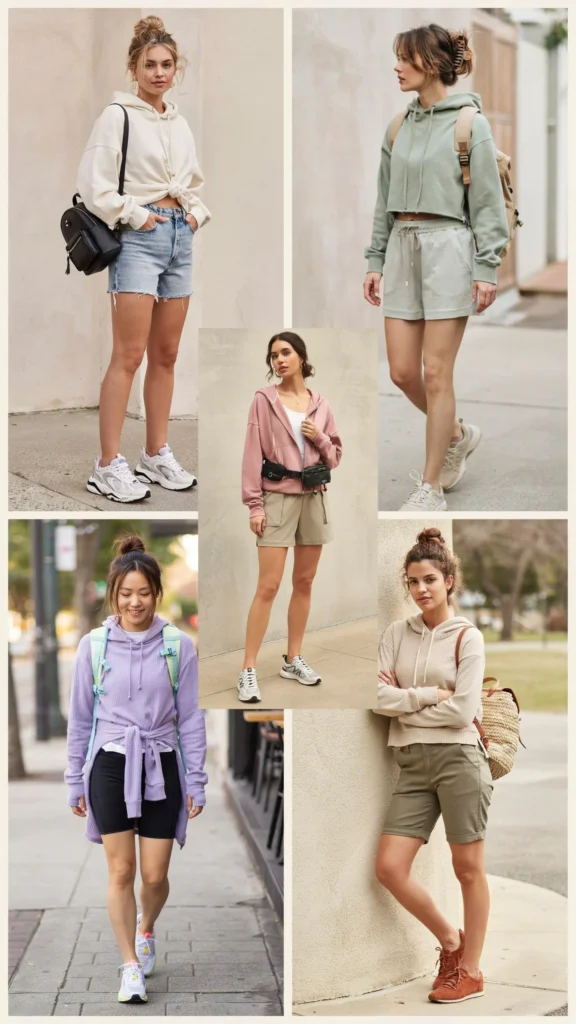 Lightweight Hoodie with Shorts