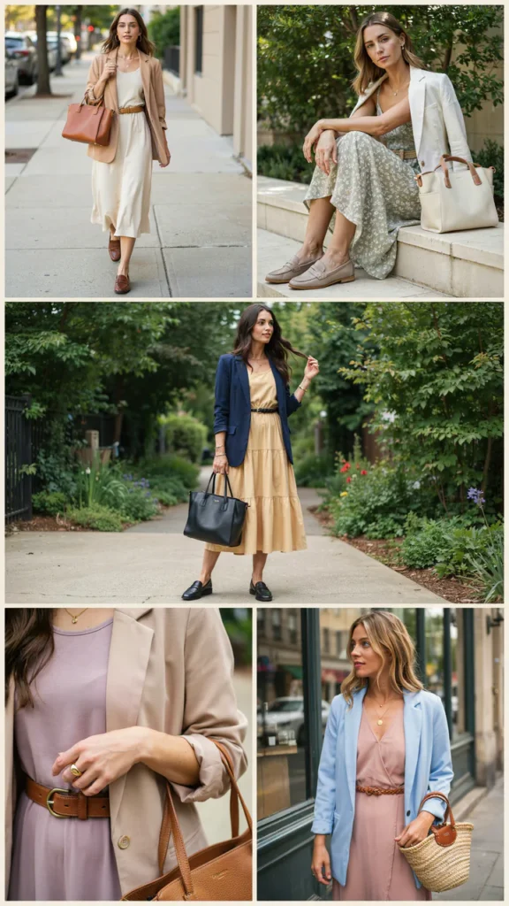  Casual Dress Layered with a Blazer