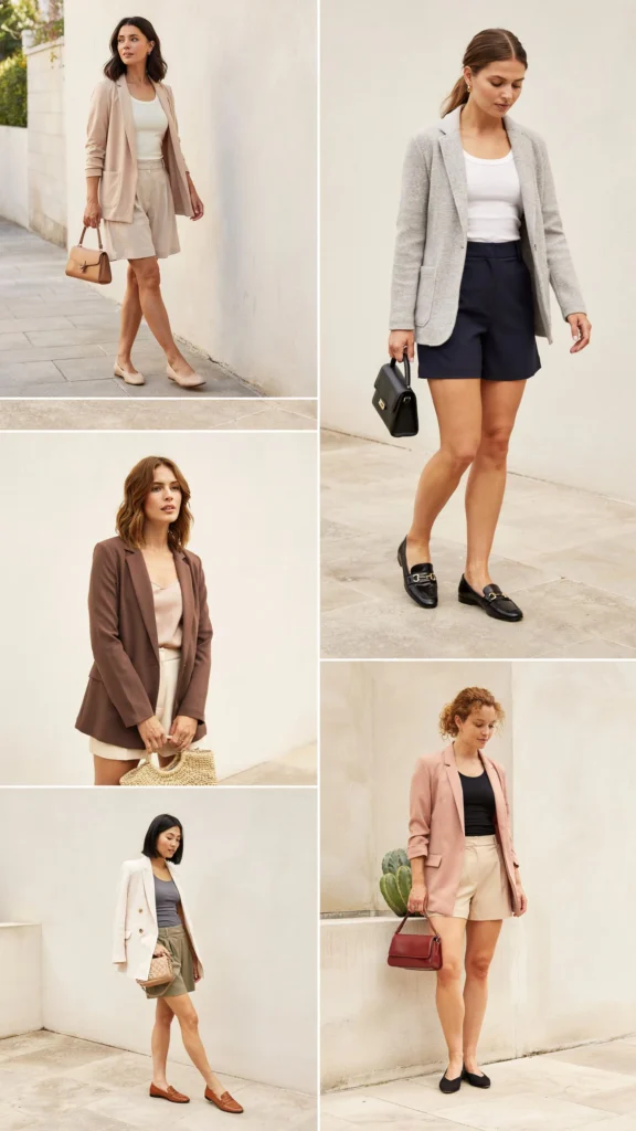 Blazer with Tailored Shorts