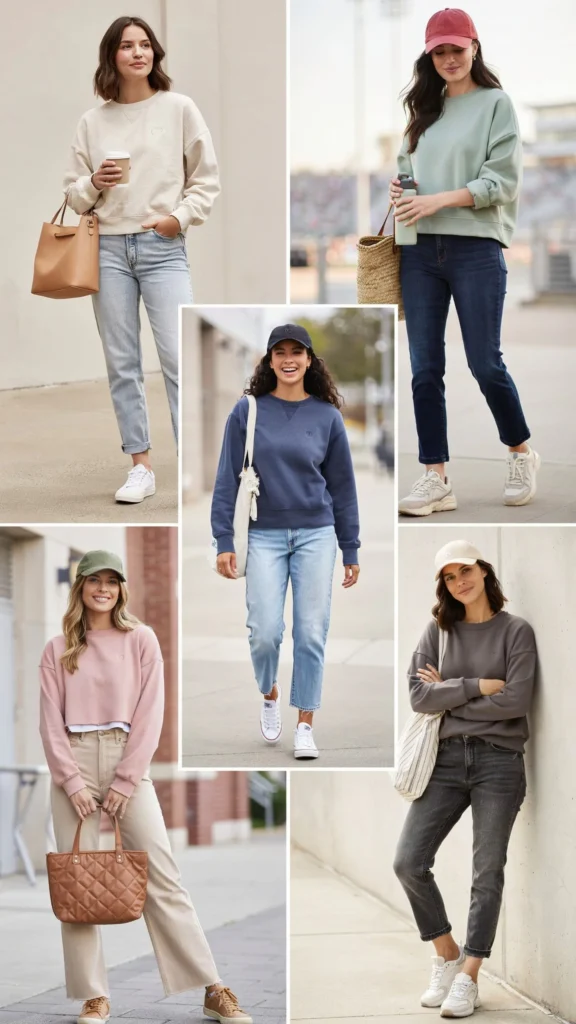 22. Family-Friendly Sweatshirt with Mom Jeans