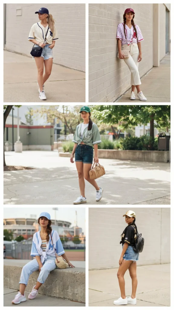 Baseball Jersey with Shorts and Sneakers