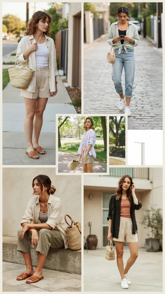 Linen Shirt with Shorts