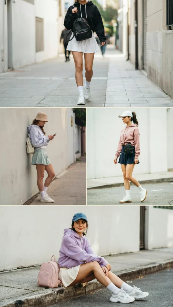 Cropped Hoodie with Tennis Skirt