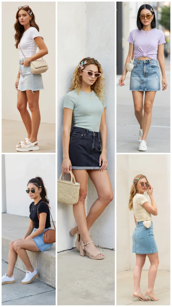 enim Mini Skirt with Baby Tee