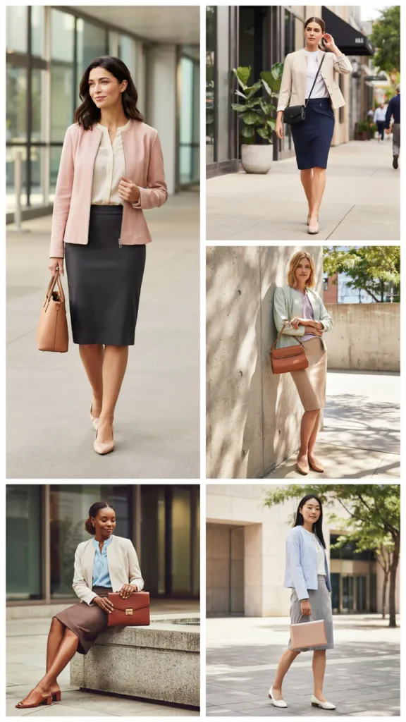 Light Jacket with Pencil Skirt