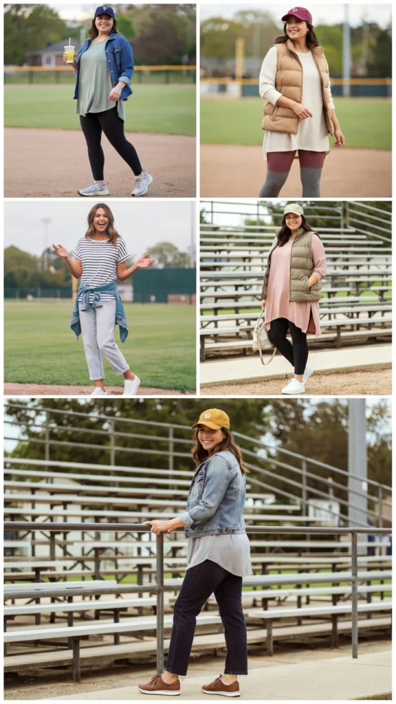 16. Plus-Size Friendly Tunic Top with Leggings